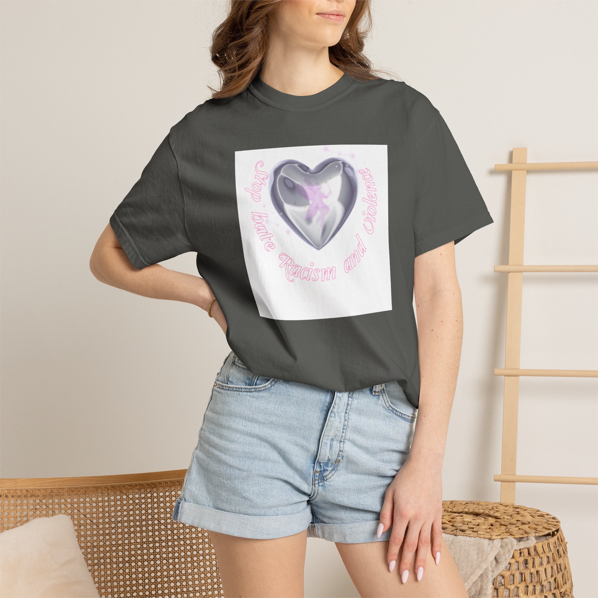 Heart Butterfly Tee — "Love, Hope, Passion and Patience" Graphic T-Shirt