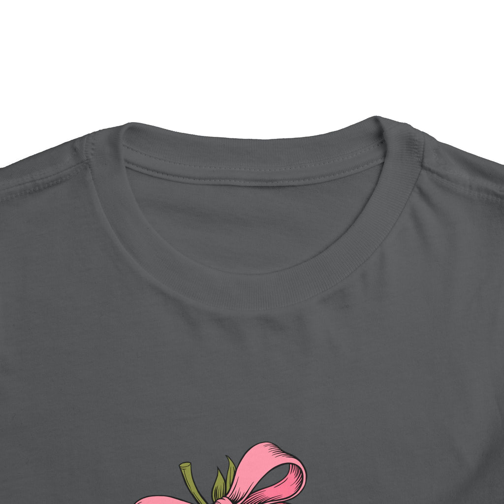 Toddler Tee — Pink Gift Strawberry Graphic "Stop Rockin and Rollin"