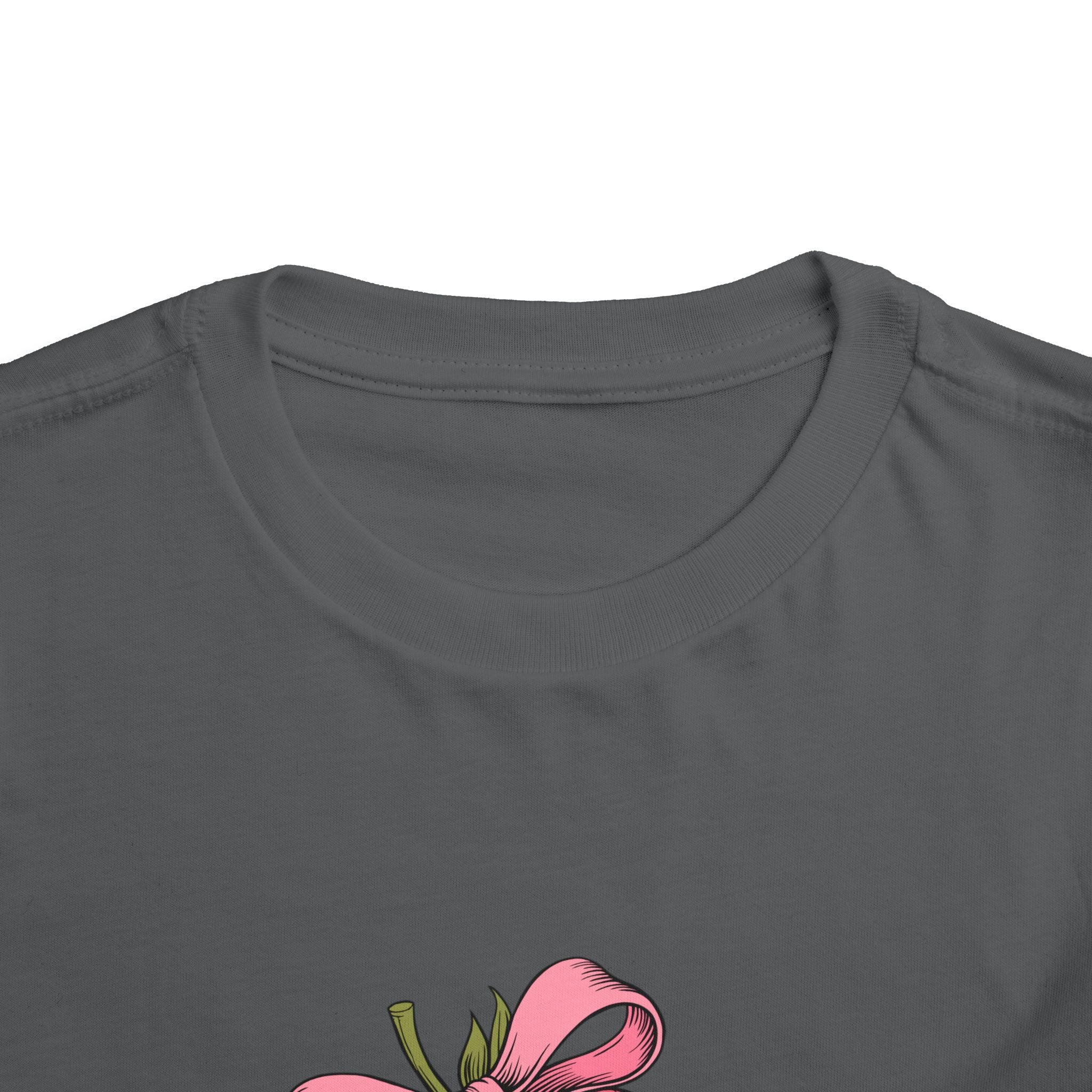 Toddler Tee — Pink Gift Strawberry Graphic "Stop Rockin and Rollin"