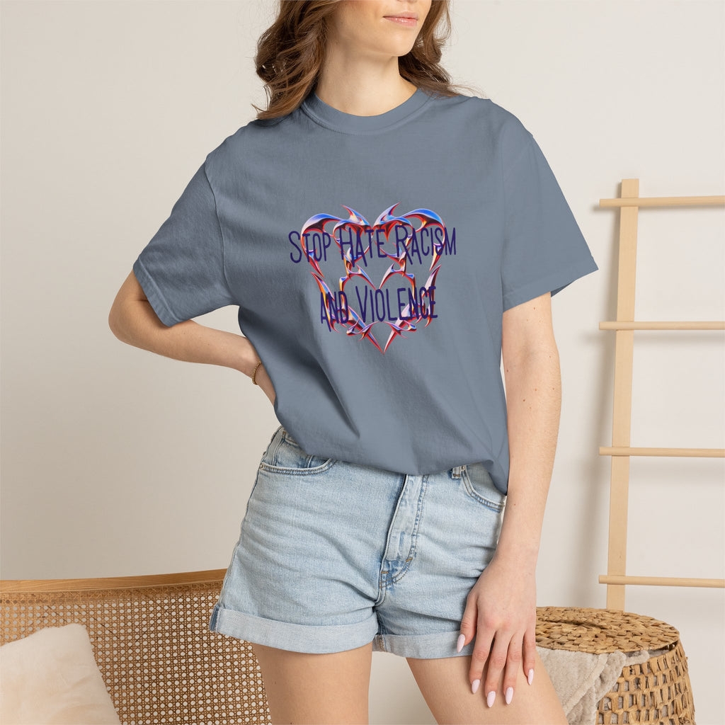 Stop the Racism and Violence Heart T-Shirt