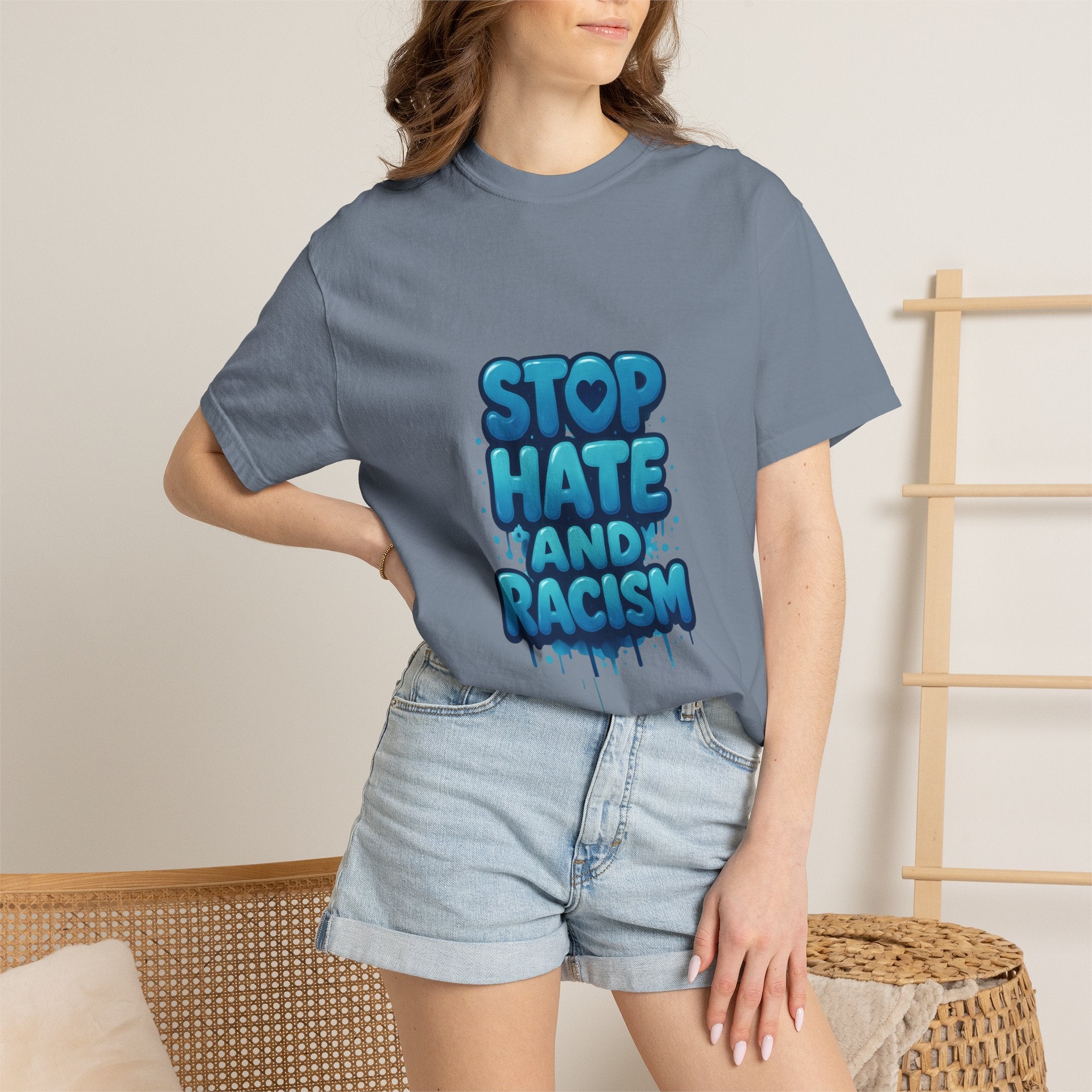 Stop Hate and Racism T-Shirt — Bold Anti-Racism Graphic Tee