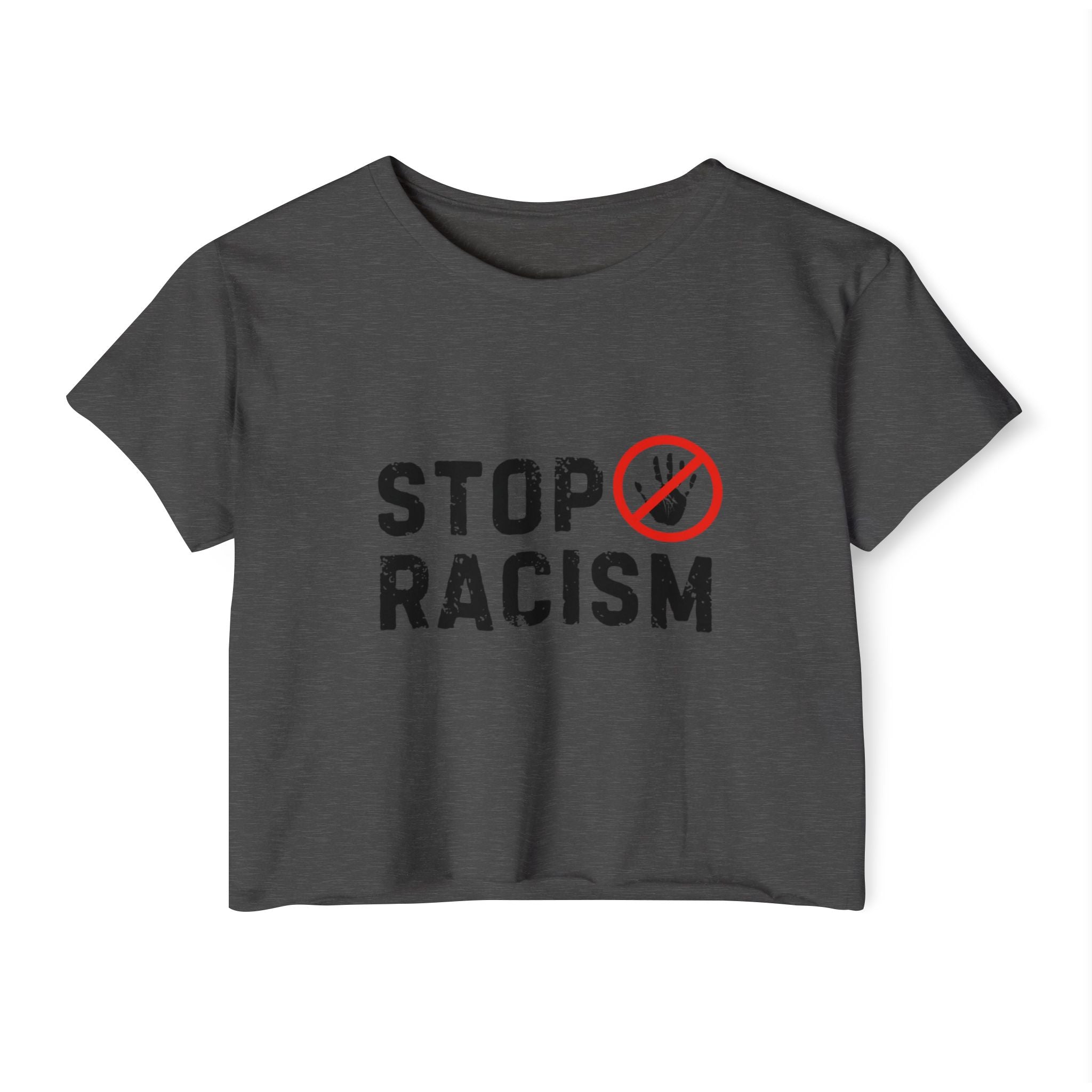 Stop Racism Crop Top — Women's Activist Festival Tee