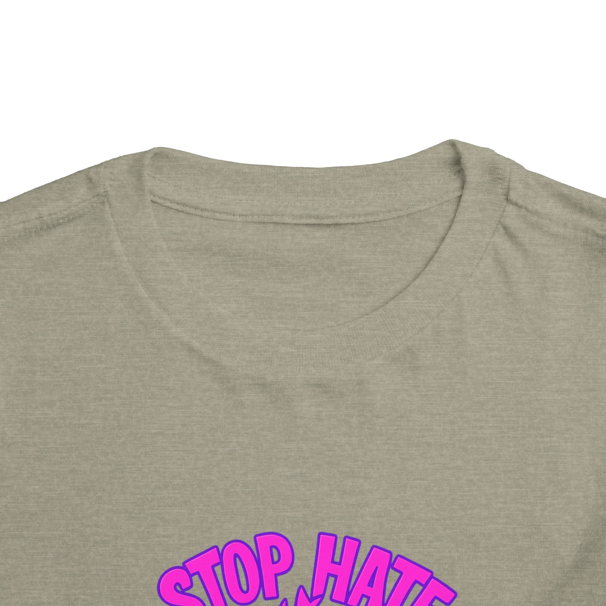 Stop Hate Toddler Tee – "Stop Hate Racism & Violence" Graphic