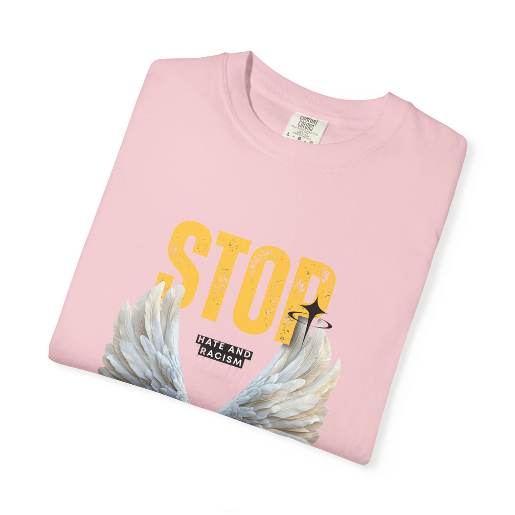 Angel Wings "STOP" Graphic T‑Shirt