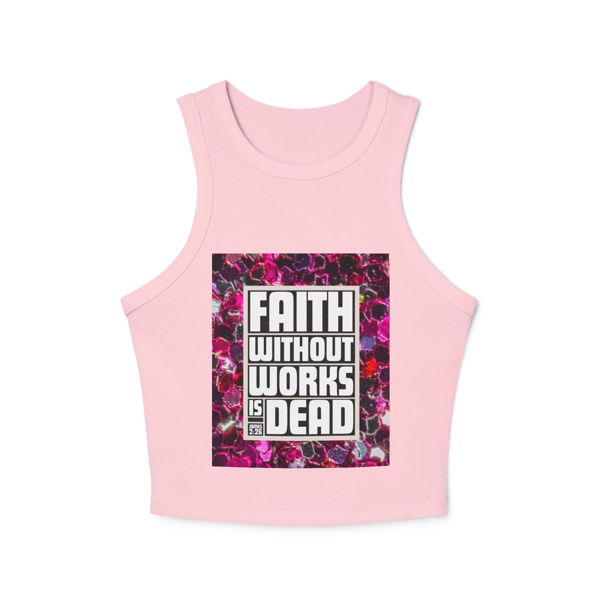 Faith Without Works Is Dead Tank Top — Women's Spiritual Graphic Crop Tank