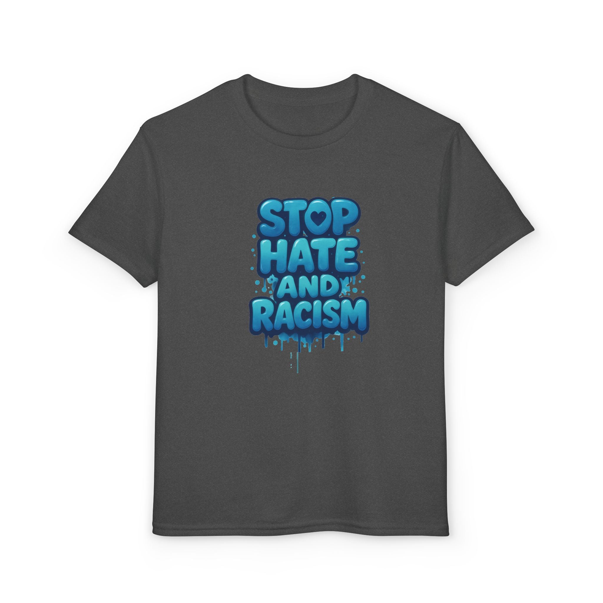 Stop Hate and Racism Youth T-Shirt — Anti-Racism Message Tee