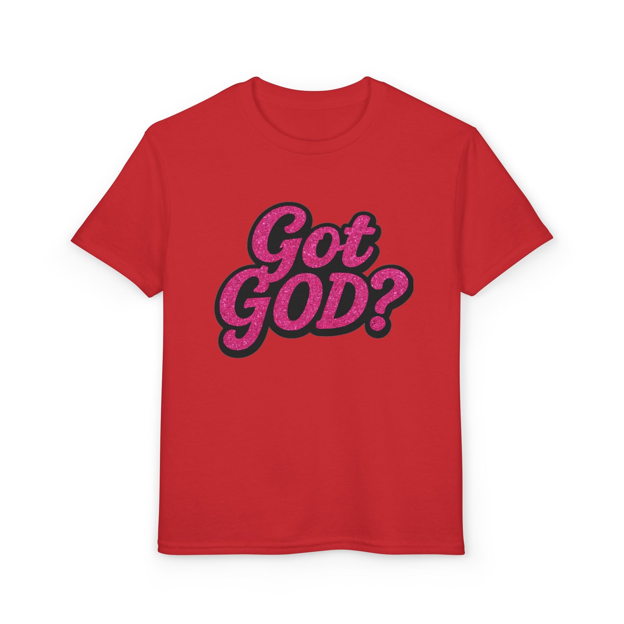 Youth T-Shirt — "Got GOD?" Pink Retro Faith Graphic