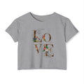 LOVE Floral Crop Top — Women's Festival Graphic Tee