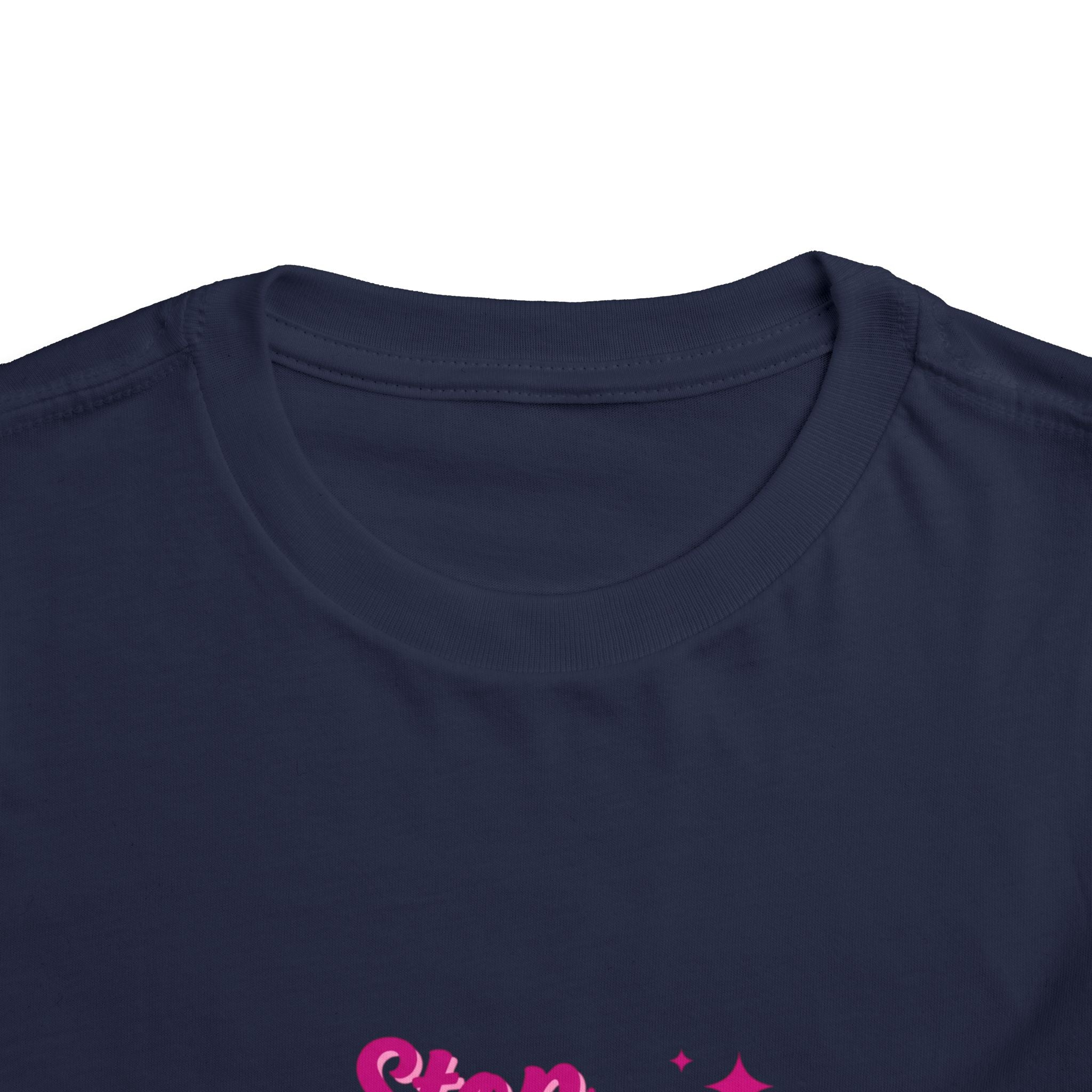 Toddler Tee "Stop Hate and Racism" — Pink Social Justice Kids Shirt
