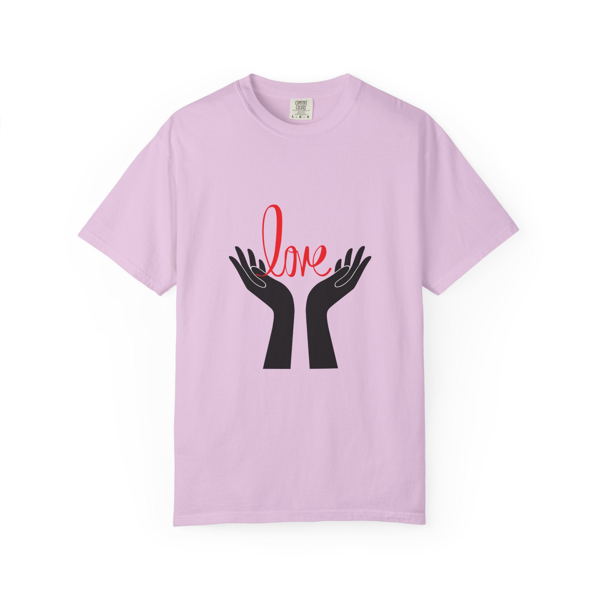 Love Hands T-Shirt — Minimalist Heart Hands Graphic Tee