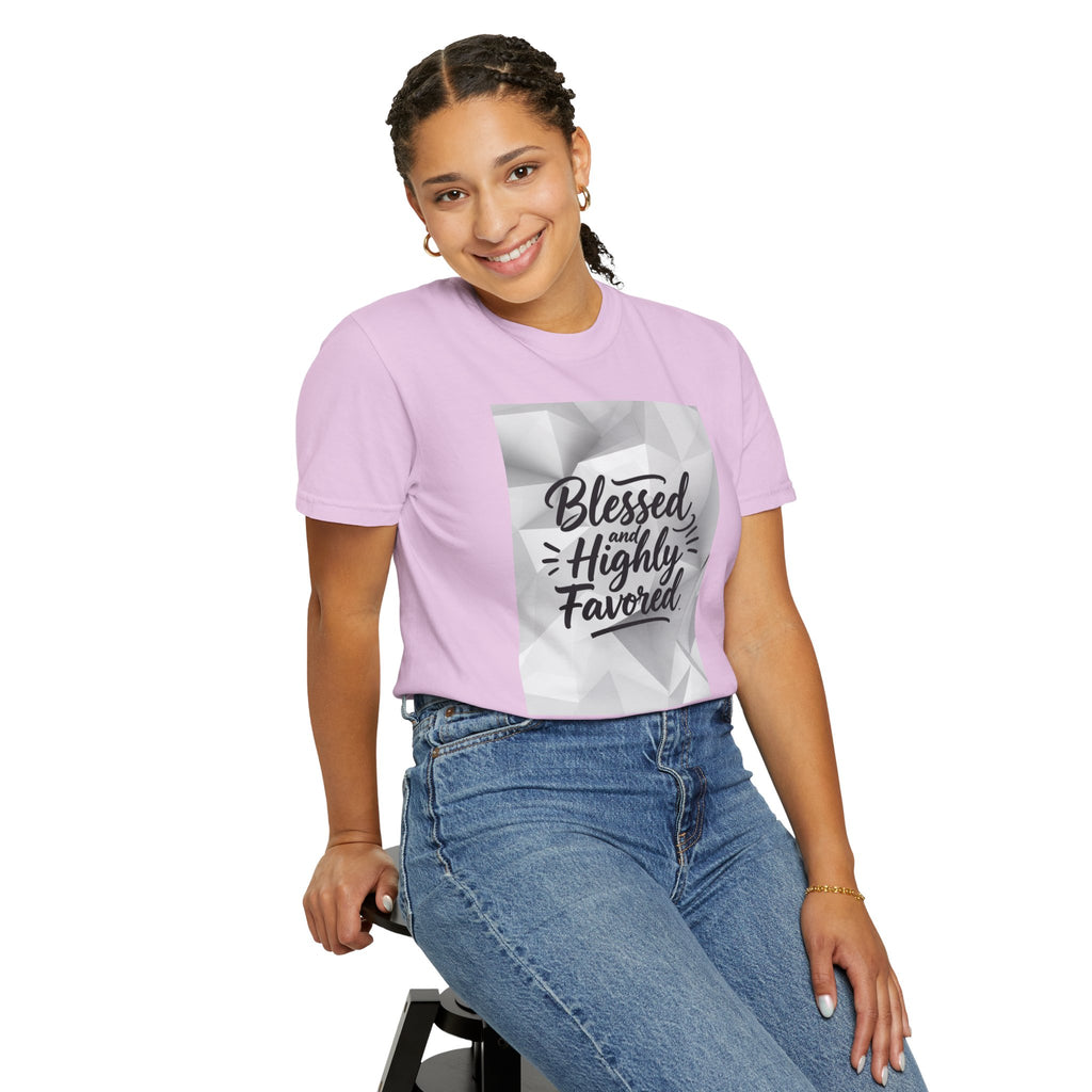 Blessed and Highly Favored T-Shirt — Faith Inspirational Graphic Tee