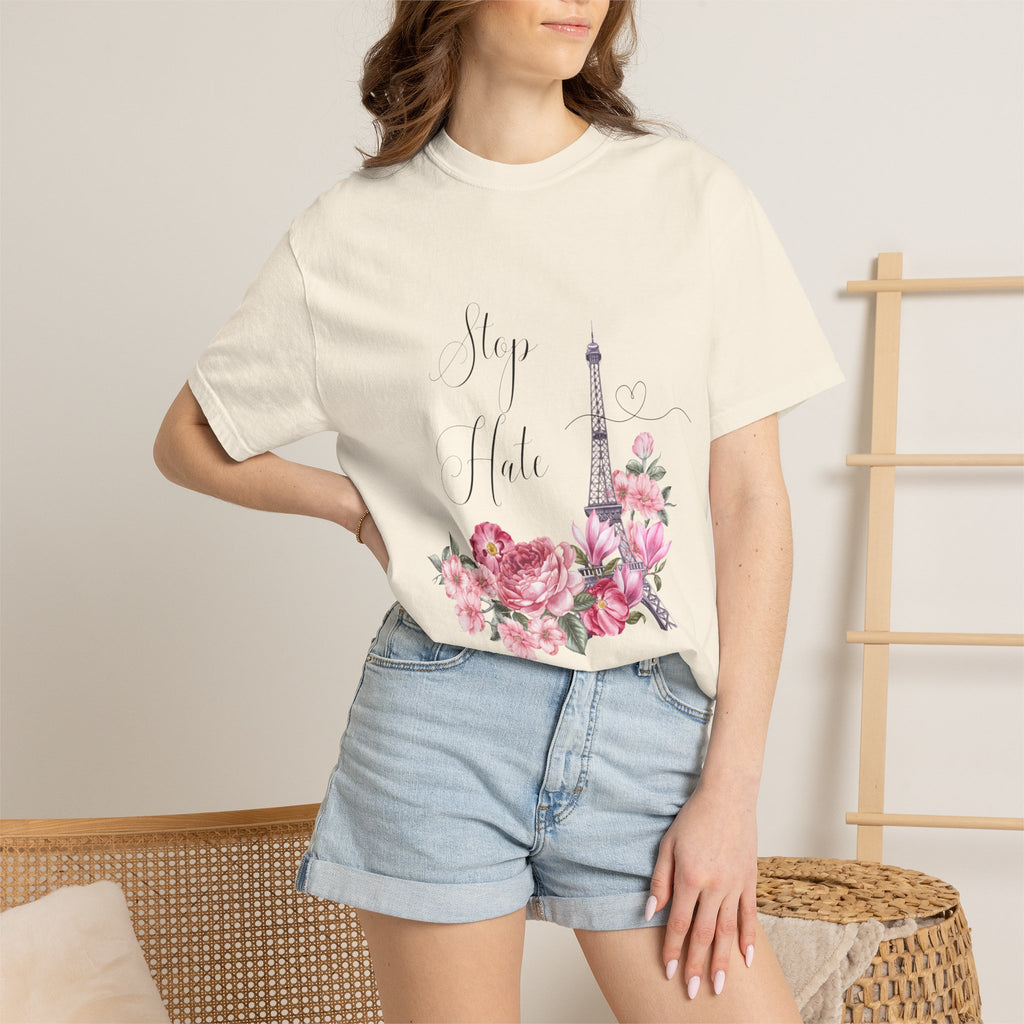 Paris Floral 'Stay Awhile' T-Shirt