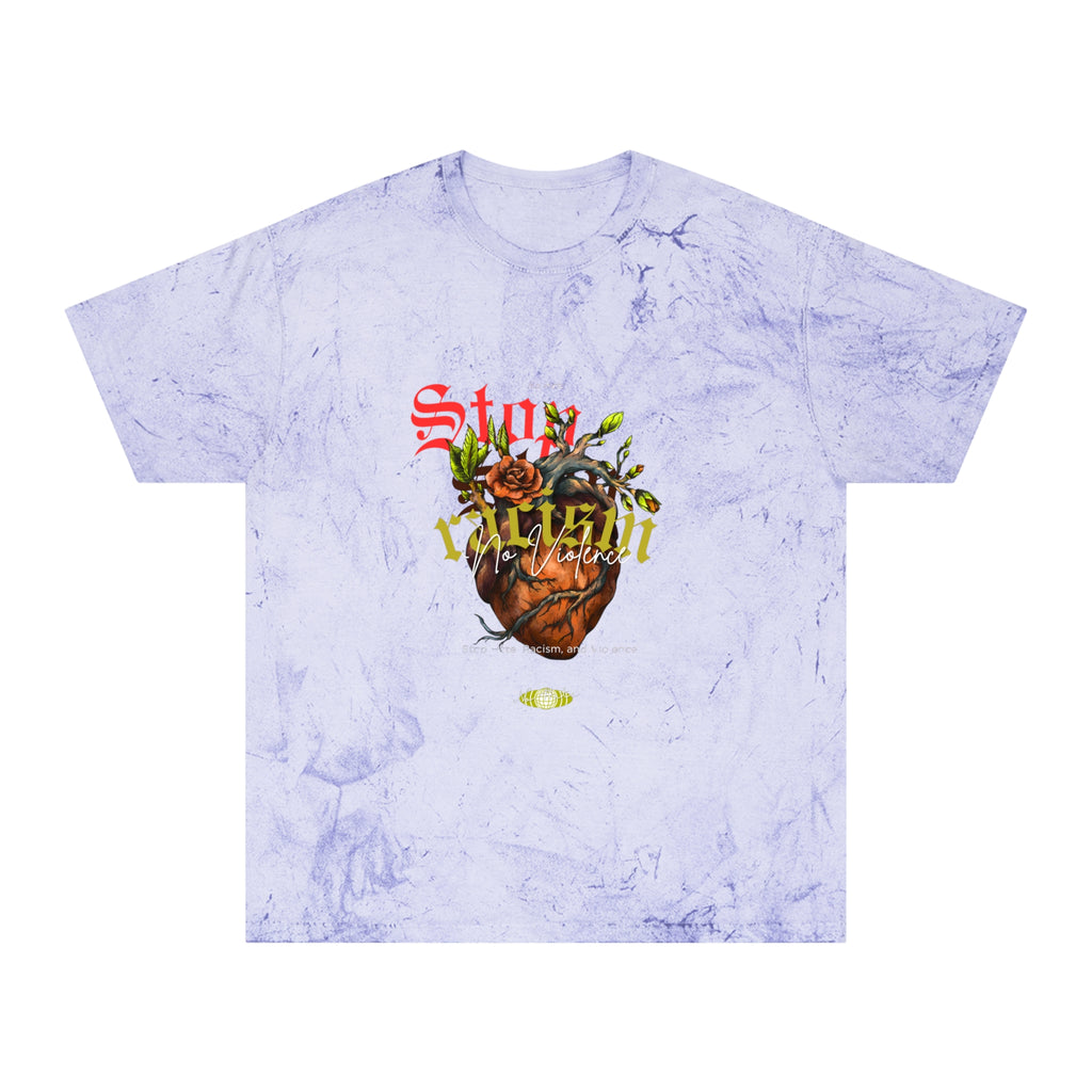 Vintage Heart & Rose Graphic T-Shirt — "Stay Alive" Acid Wash Tee