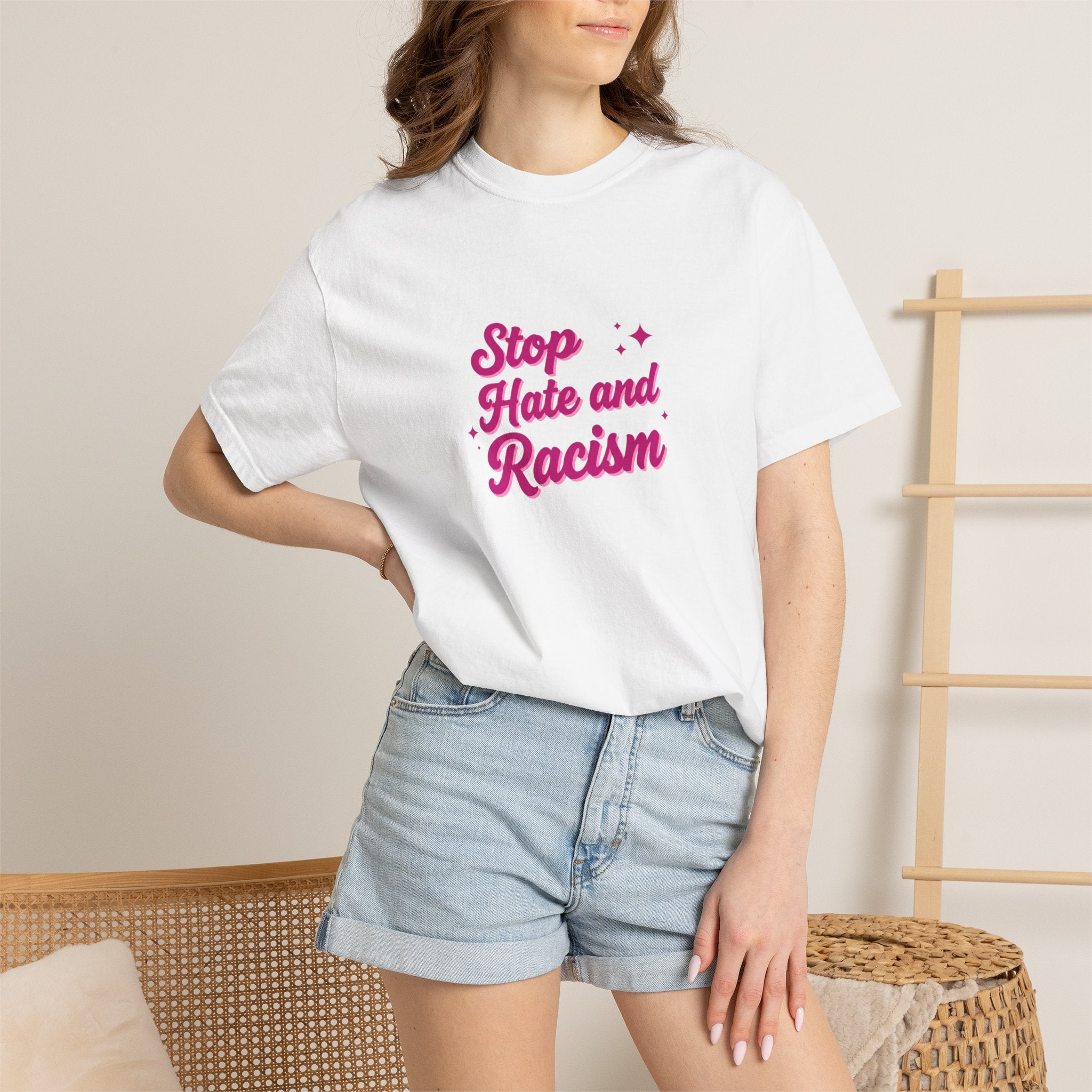 Stop Hate and Racism T-Shirt — Anti-Racism Graphic Tee