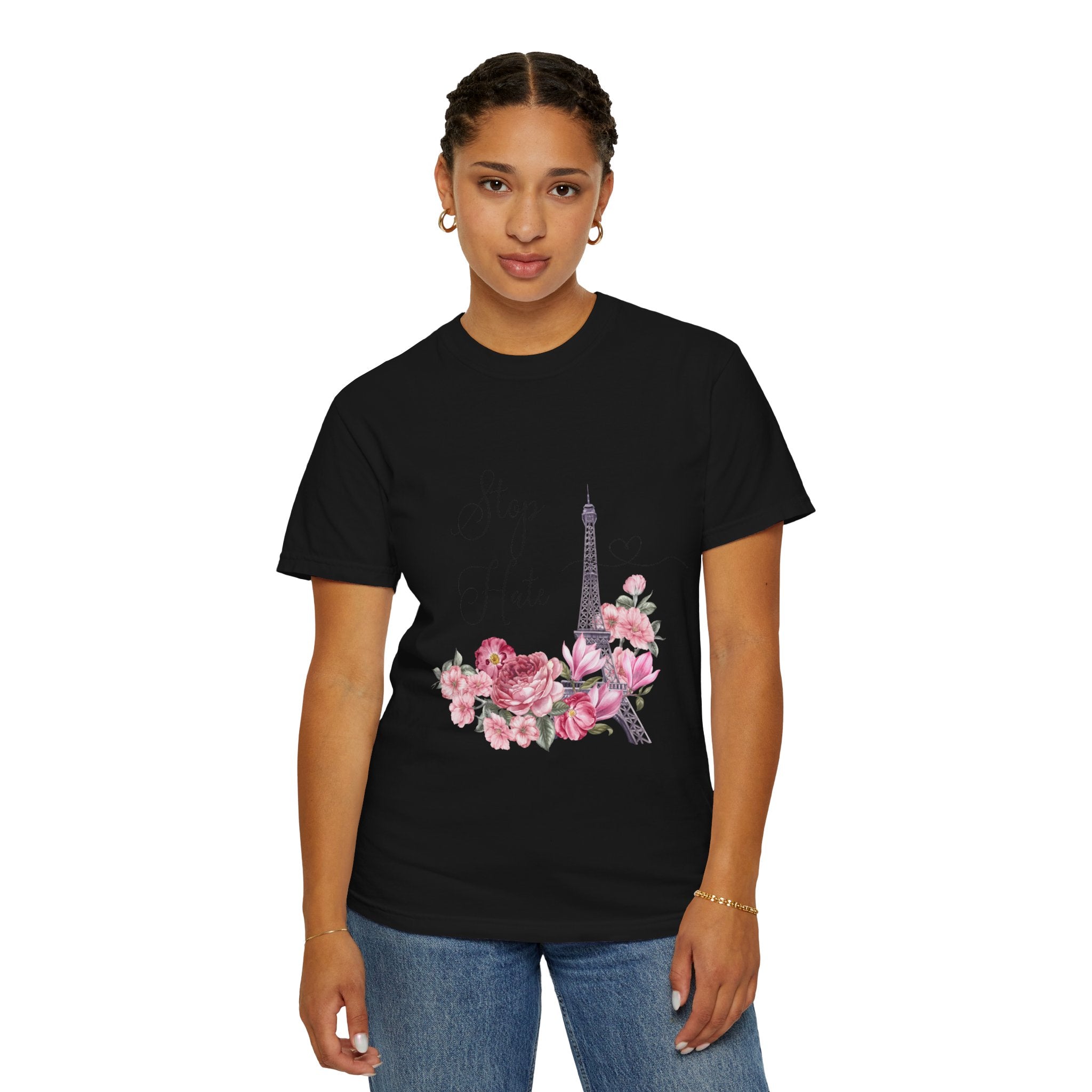 Paris Floral 'Stay Awhile' T-Shirt